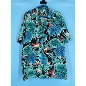 HILO HATTIE HAWAIIAN SHIRT TROPICAL XXL VACATION WHITE LOTUS STYLE
